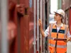 Manager Wearing Reflective Vest And Hard Hat