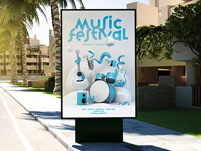 billboard music festival advertisement on suburbs
